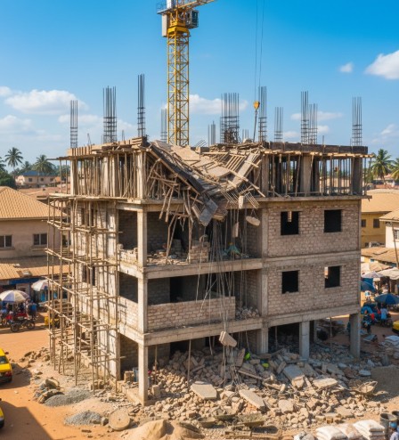 image of building collapse